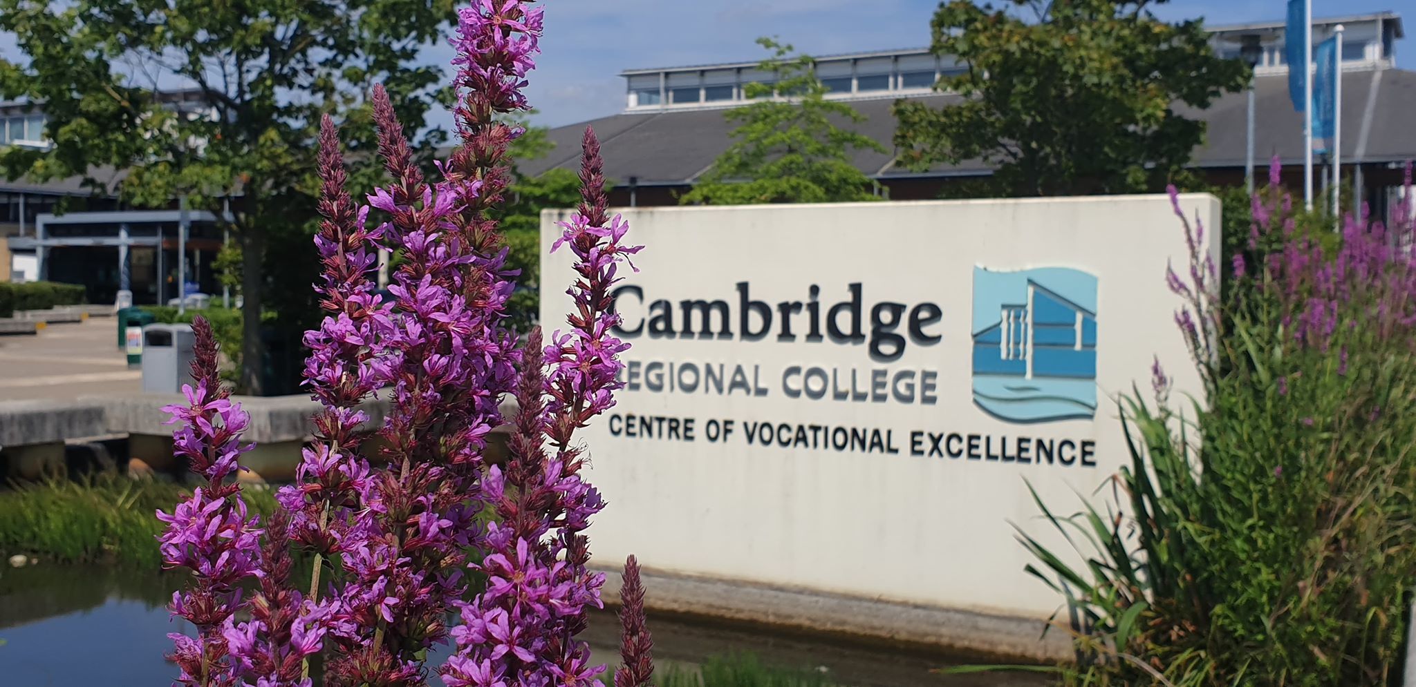 Cambridge Regional College campus welcome sign